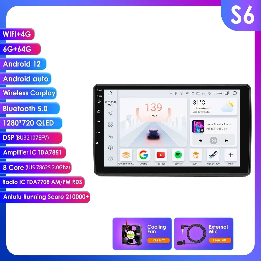 Opel Astra H Zafira B 2004-2014 9" Android 14 Carplay Android auto wireless wifi bt gps 4g AUTMKWXY