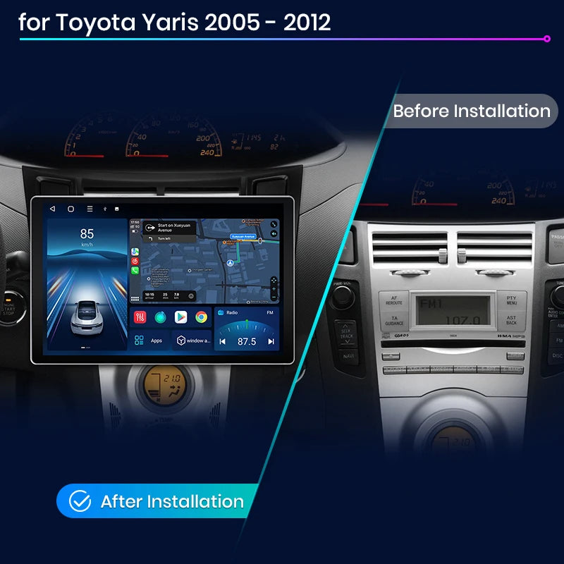 Toyota Yaris 2005 - 2012 X7 PRO 11.5“ 2K AI Voice Wireless CarPlay Android Auto Car Radio RDS WIFI GPS BT Multimedia autoradio AUTMTYTY13