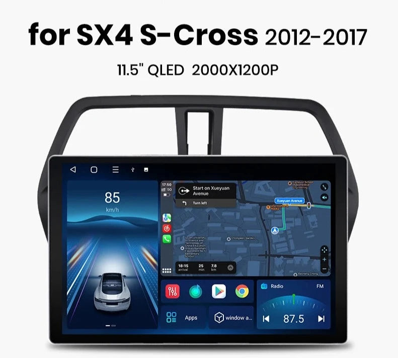 Suzuki SX4 S-Cross 2012-2017 X7 PRO 11.5“ 2K AI Voice Wireless CarPlay Android AutoGPS Radio RDS WIFI BT Multimedia autoradio AUTMZSXSC4