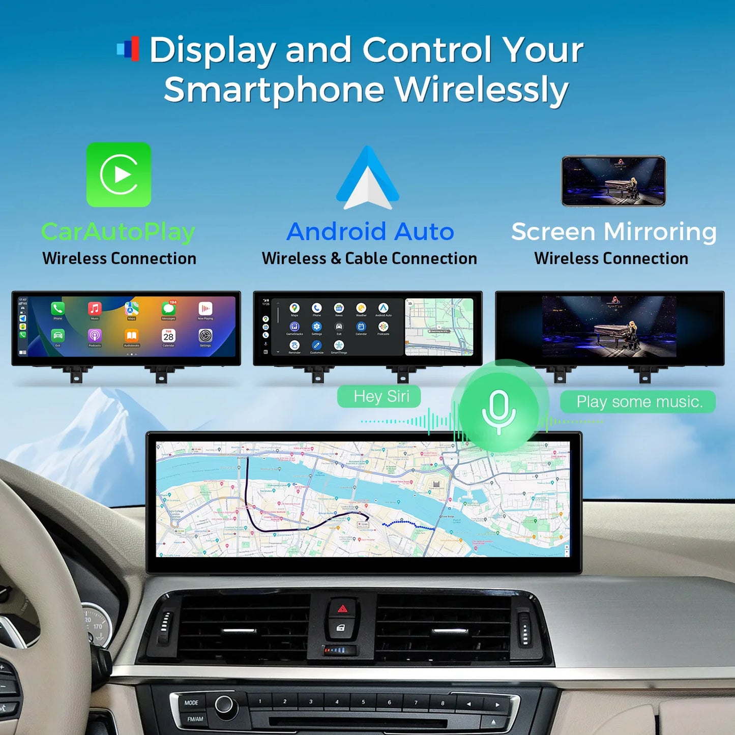 BMW 3 Series F30/31/34/35 NBT 14.9'' Android 13 8 Core 4+64GB Car Radio 4GLTE CarPlay Android Auto DSP QLB42THNBL