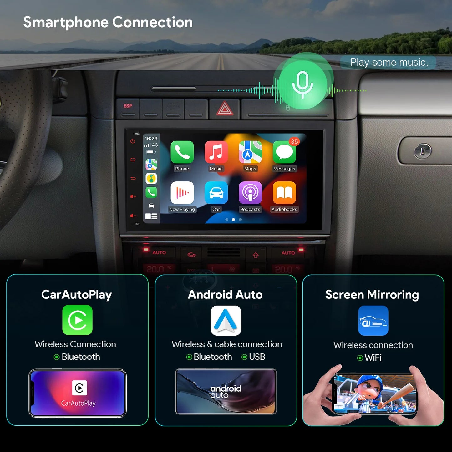 A4 B6 2000 - 2006 S4 RS4 2006-2008 8'' Android 13 Radio Audi Multimedia Player Car Play DSP 4G IA82A4ALS