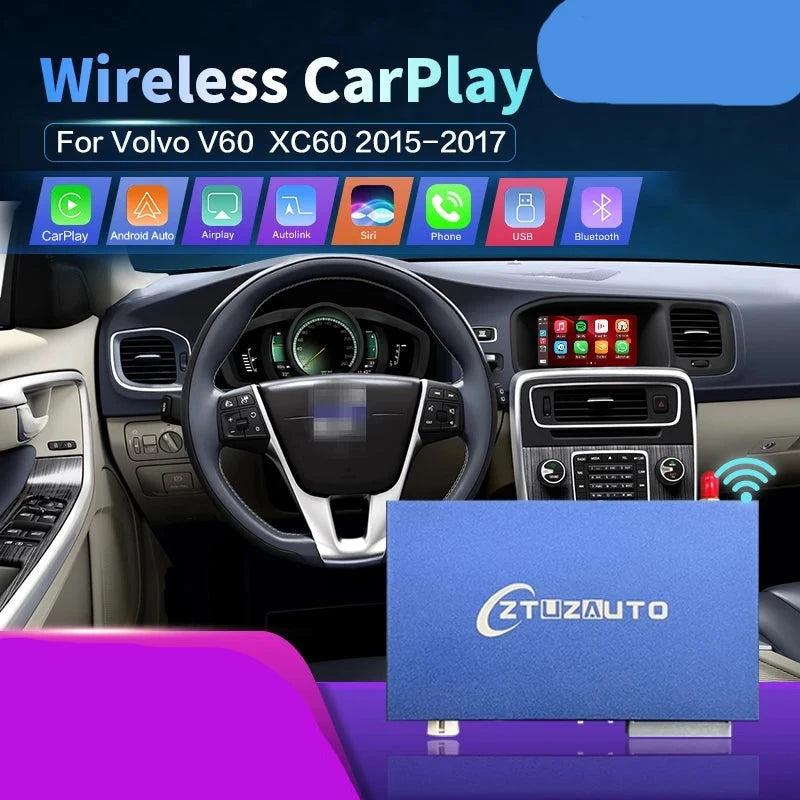 XC60 V60 2014-2017 7" schermo LCD , Wireless CarPlay Android Auto Mirror Link AirPlay gps AUTMVVXCV