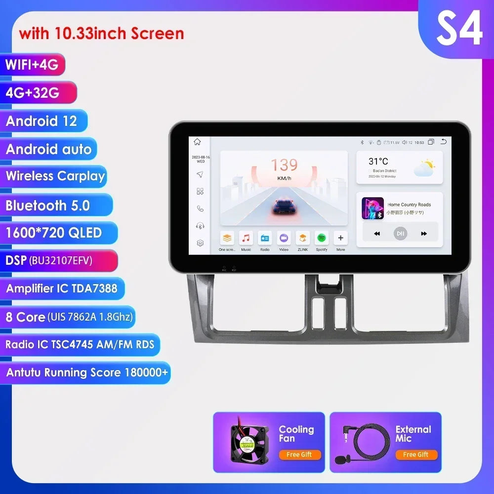 Volvo XC60 2008 - 2017 9" Android 14 Carplay Android auto wireless wifi bt gps 4g AUTMLM13