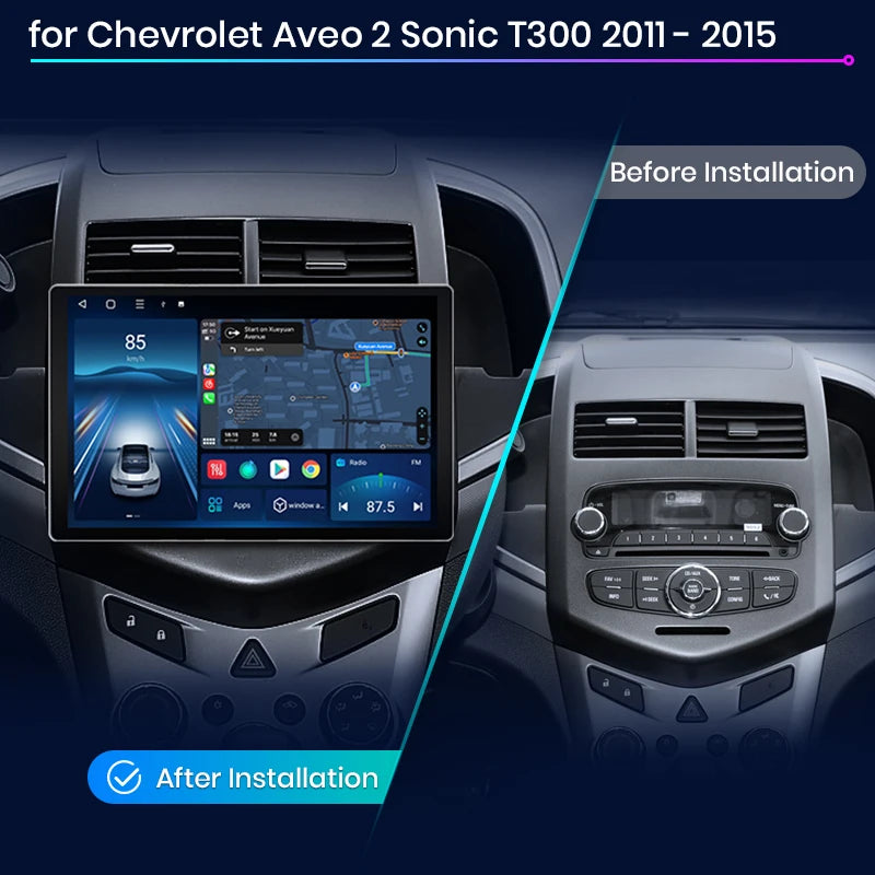 Chevrolet Aveo 2 Sonic T300 2011 - 2015 X7 MAX 13.1“ 2K Wireless CarPlay Android Auto Car Radio RDS WIFI GPS BT For Multimedia autoradio AUTMCHVA2