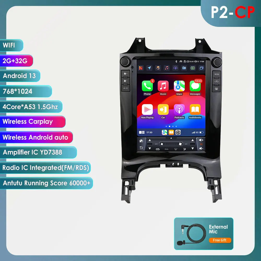 Peugeot 3008 2010-2017 9,7" Android 14 Carplay Android auto wireless wifi bt gps 4g AUTMWAX8
