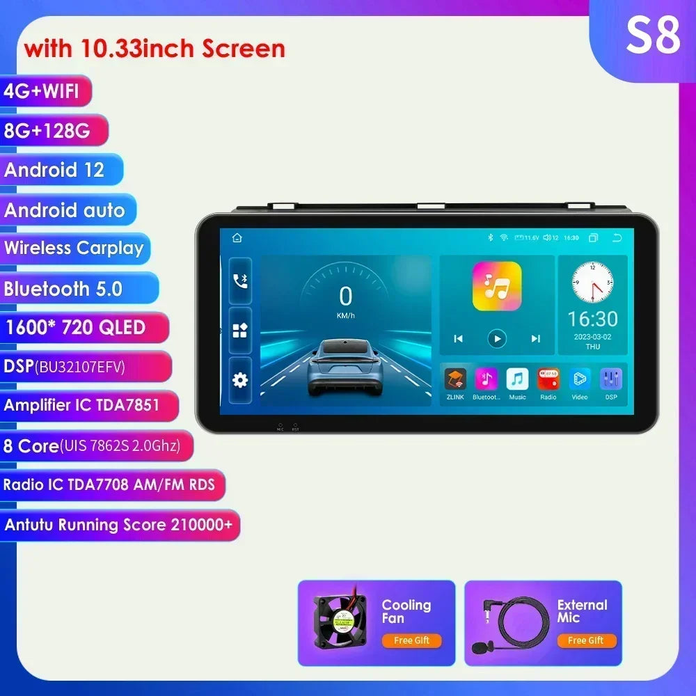 Mazda 3 2004-2009 9" / 10,33" Android 14 Carplay Android auto wireless wifi bt gps 4g AUTMZAMD3