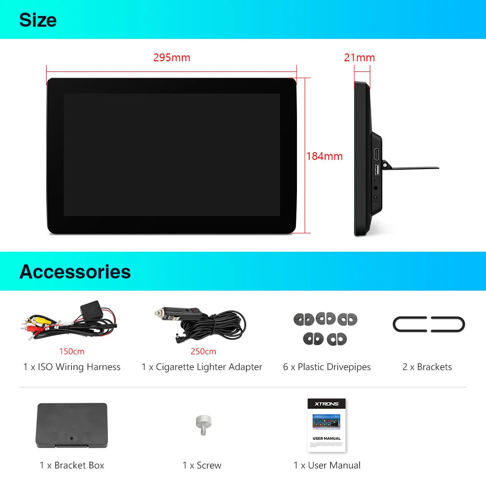 11,6" Android 11 Monitor per poggiatesta per auto Quad-core 1 + 16 GB 1366x768 Touch Screen con mirroring dello schermo WIFI integrato HM111A
