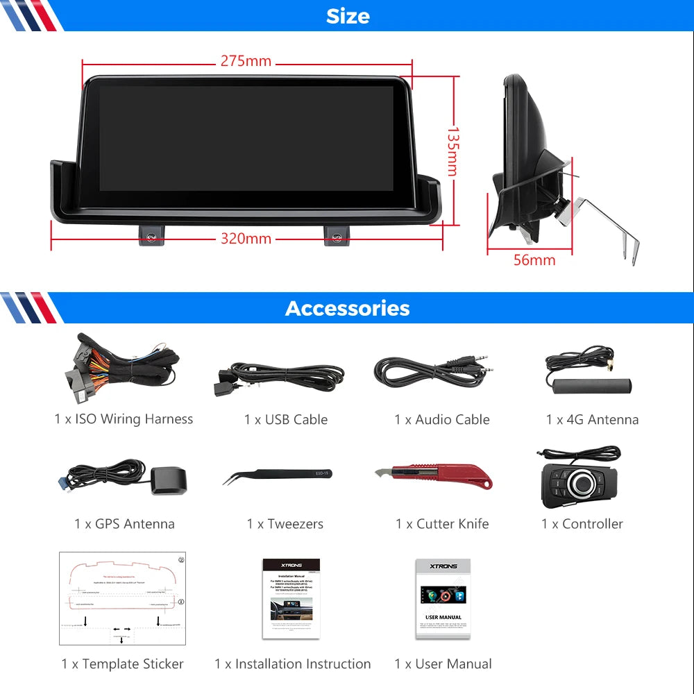BMW E90/E91/E92/E93 senza monitor di serie 10.25'' Android 12 Car Radio Player 4G carplay android auto QEB1290UN_L