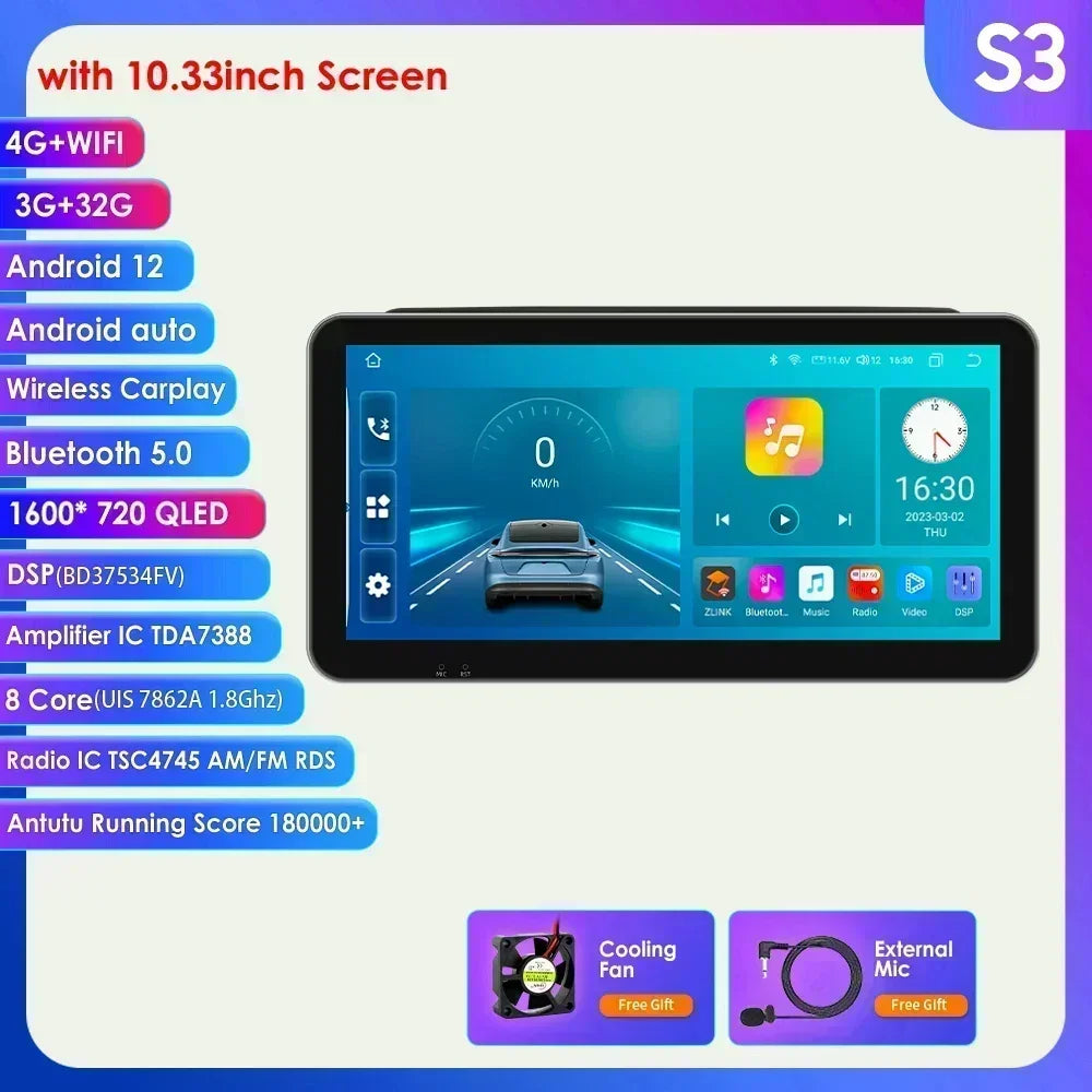 Fiat Ducato Peugeot Boxer Citroen Jumper 2 2006-2022 9" Android 14 Carplay Android auto wireless wifi bt gps 4g AUTM7UCV