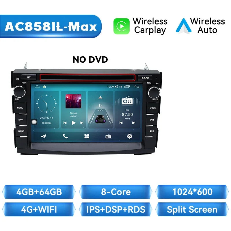 Kia Ceed 2010 -2012 Venga Android 7" Android 14 Carplay Android auto wireless wifi bt gps 4g AUTM9N0X