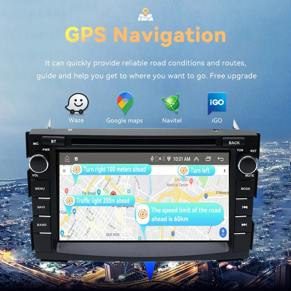 Kia Ceed 2010 -2012 Venga Android 7" Android 14 Carplay Android auto wireless wifi bt gps 4g AUTM9N0X