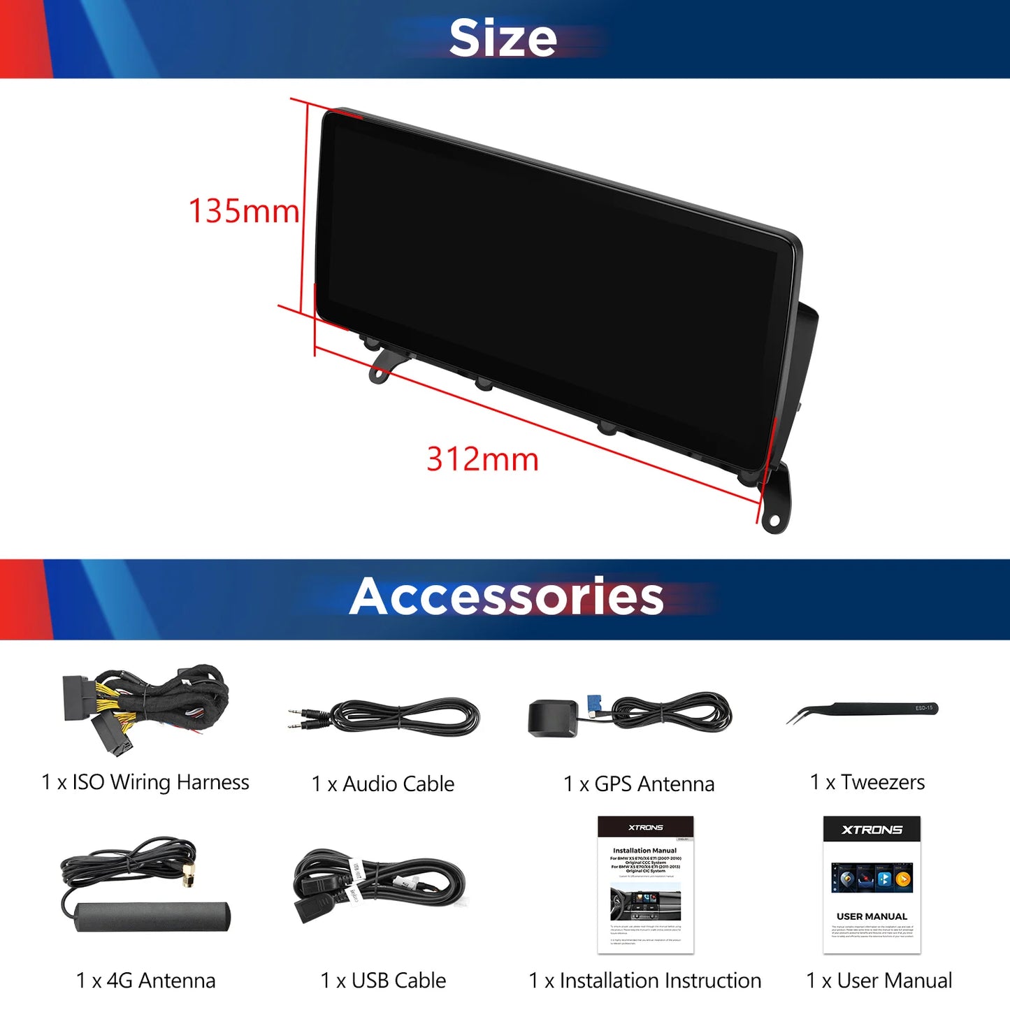 BMW X3/X4 F25 F26 NBT/CIC/EVO 12.3'' Android 13 8 Core Car Multimedia Global 4G CarPlay Android Auto DSP QLB22NB12X3