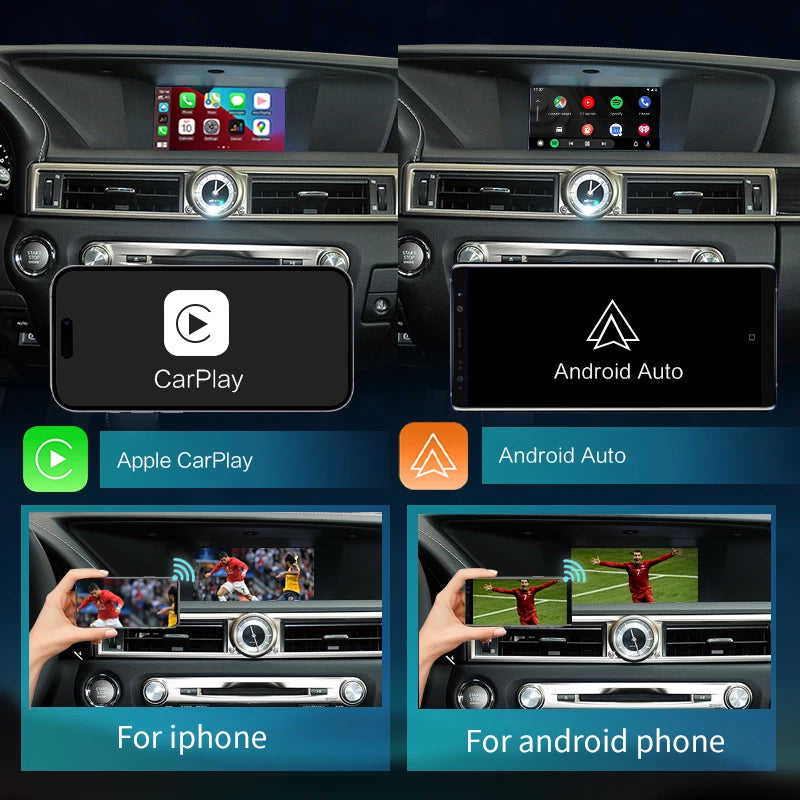 Lexus GS 2015-2017 Wireless CarPlay Android Auto AirPlay Mirror Link USB Player GPS AUTMLXSGS7