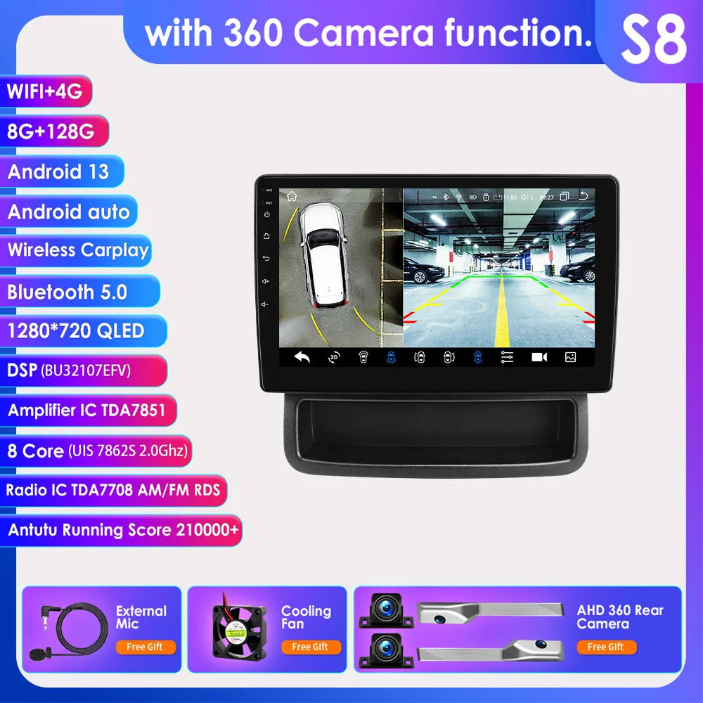Renault Trafic Opel Vivaro 2010 - 2014 9" Android 14 Carplay Android auto wireless wifi bt gps 4g AUTMQFMG