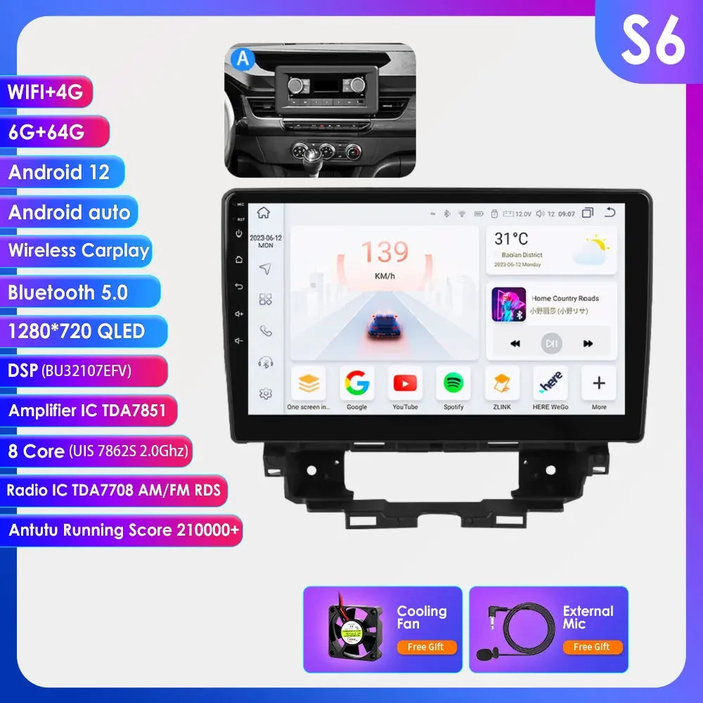 Renault Kangoo 2019-2025 9" Android 14 Carplay Android auto wireless wifi bt gps 4g AUTM4NJ5