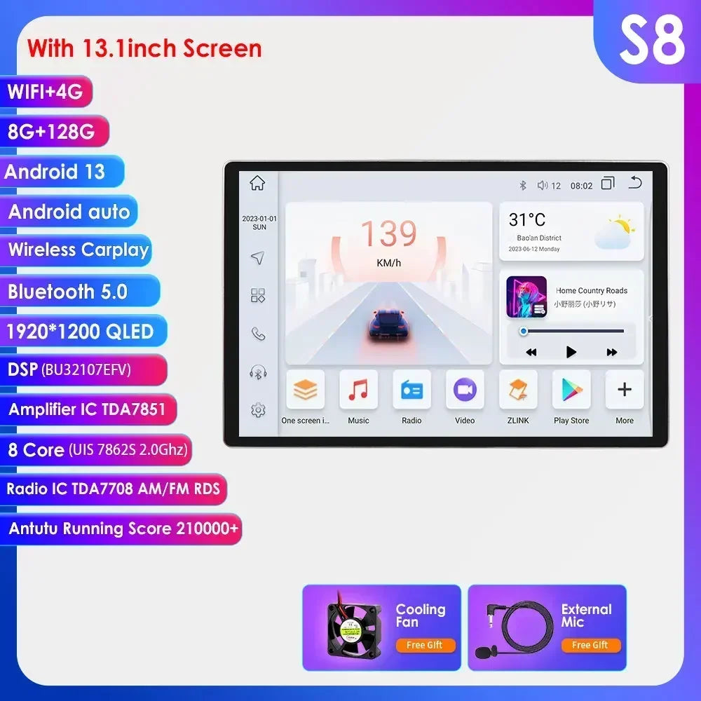 Skoda Rapid Seat Toledo 2013-2019 9" Android 14 Carplay Android auto wireless wifi bt gps 4g AUTM0KRI