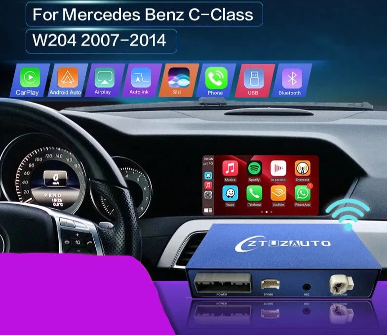 Mercedes Benz C-Class W204 2007-2014 Wireless CarPlay Android Auto Mirror Link AirPlay GPS AUTMMCBCW