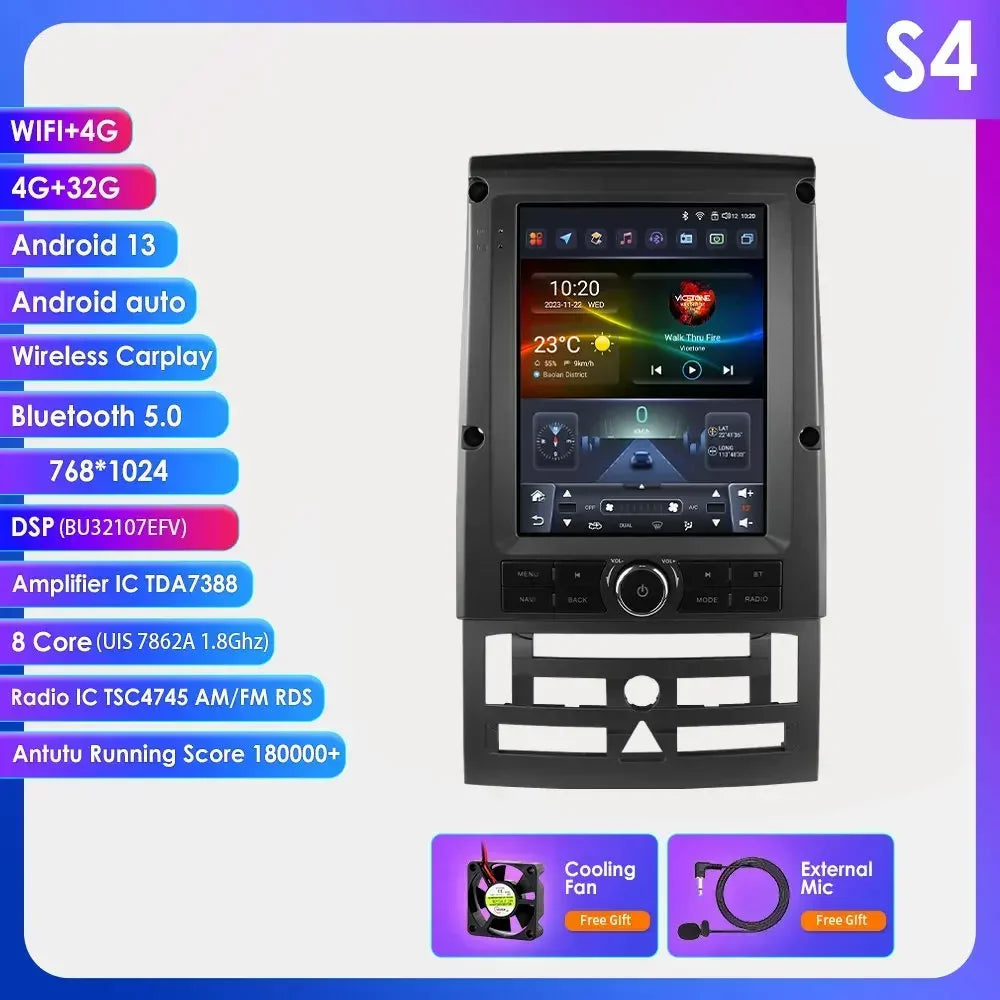 Peugeot 407 SW 2004 - 2011 9,7" Android 14 Carplay Android auto wireless wifi bt gps 4g AUTMQDUN