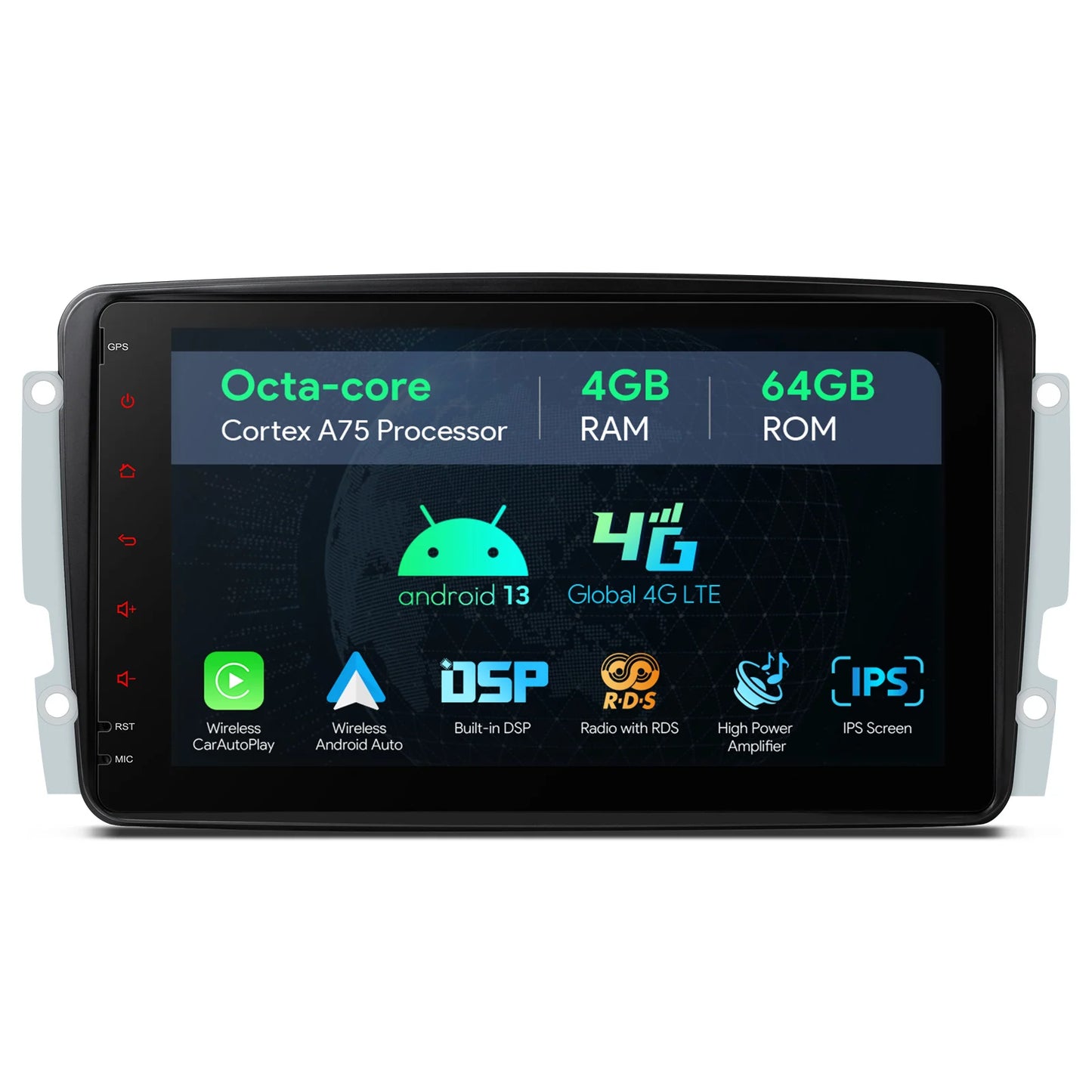 Mercedes Benz W203 W168 W209 W463 W639 8'' Android 13 Car Multimedia Player 4G DSP Android AUTO CarAutoPlay IA82M203LS