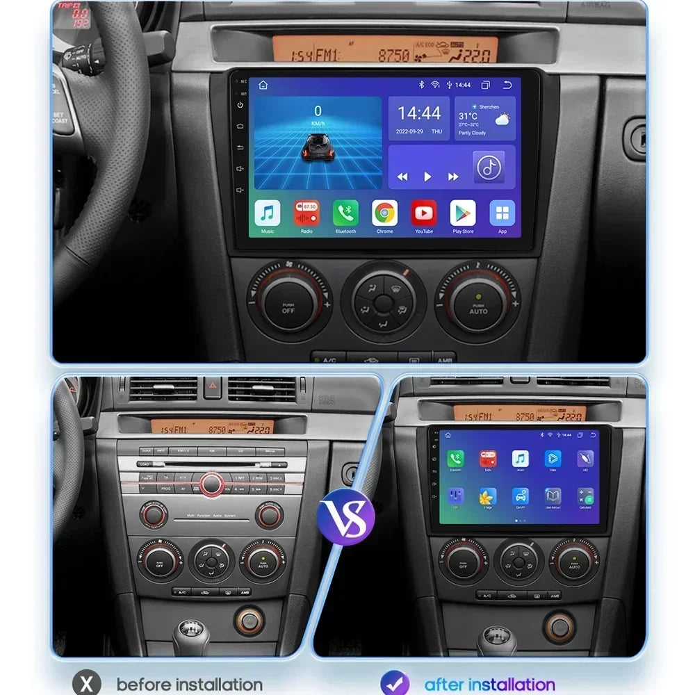 Mazda 3 2004-2009 9" / 10,33" Android 14 Carplay Android auto wireless wifi bt gps 4g AUTMZAMD3