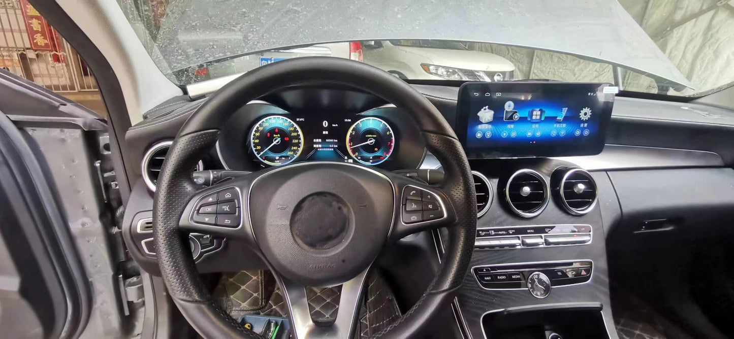 Benz C W205 GLC W253 (2015-2018)12.3" Linux Car LCD Dashboard Panel Virtual CockPit Speedometer digital instrument AUTMBENZW253