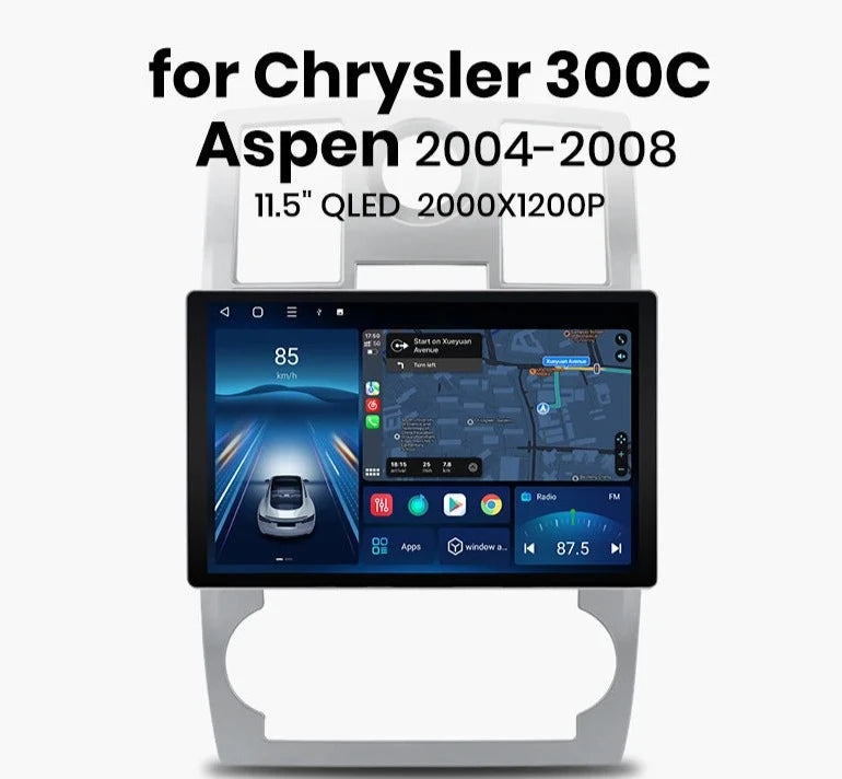 Chrysler 300C Aspen 2004 - 2008 11.5“ Android 12 2K AI Voice Wireless CarPlay Android Auto Car Radio Multimedia AUTMCHR10
