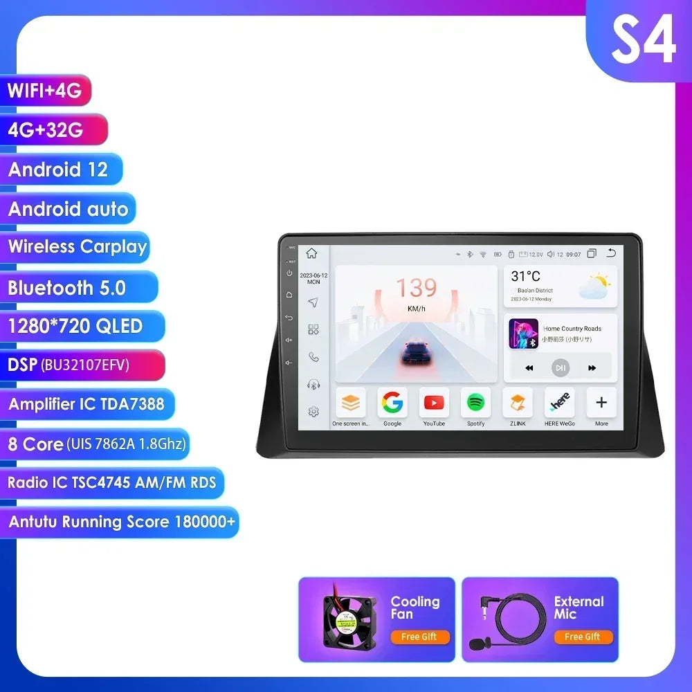 Honda Accord 8 2008-2013 9'' Android 14 Carplay Android auto wireless wifi bt gps 4g AUTMACCHDR
