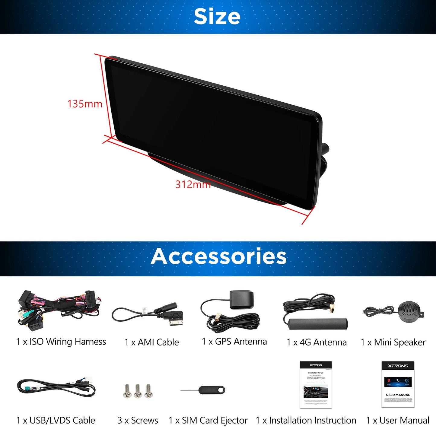 Mercedes A207/C117/W212/S212 12.3" Android 13 Octa Core 4+64GB Car Radio 4G CarPlay Android Auto DSP QLM2245M12ECL