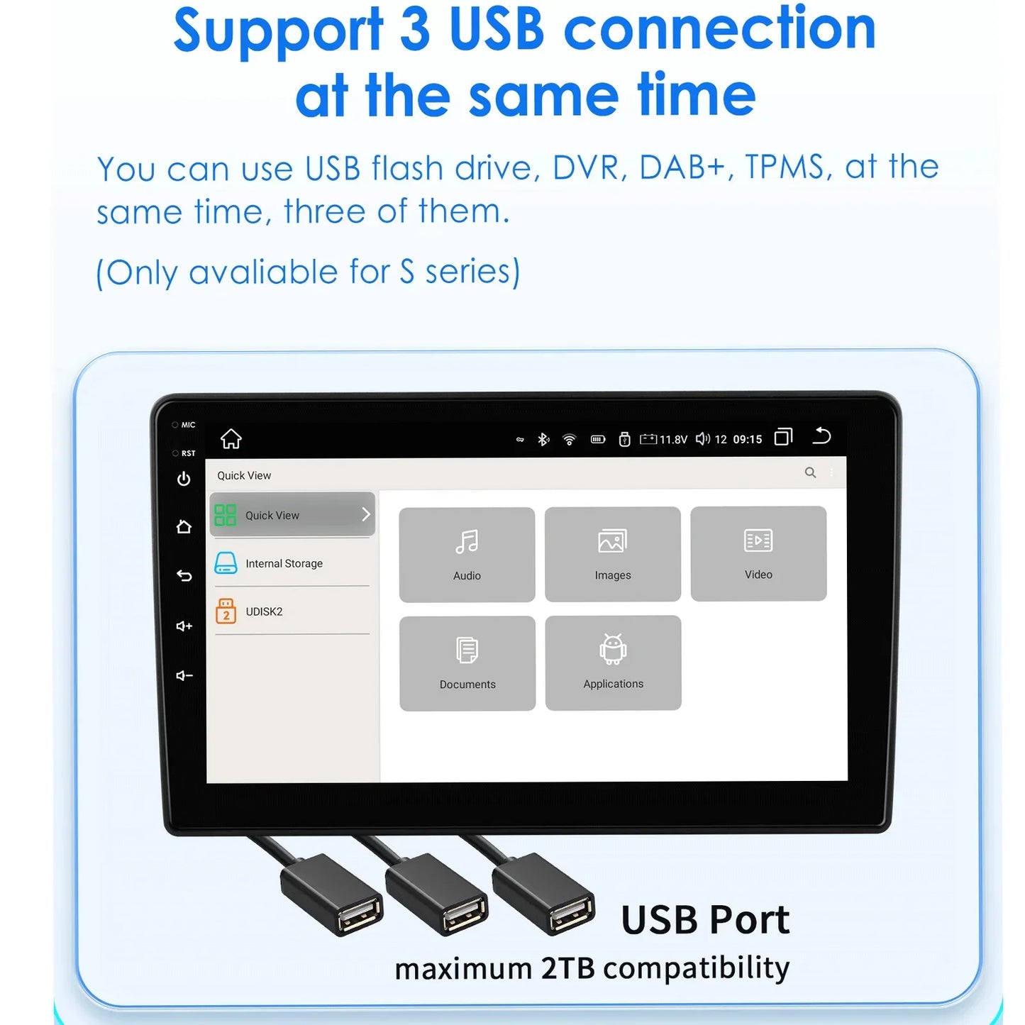 Ford Mondeo 2010 - 2014 9" Android 14 Carplay Android auto wireless wifi bt gps 4g AUTMNXWC