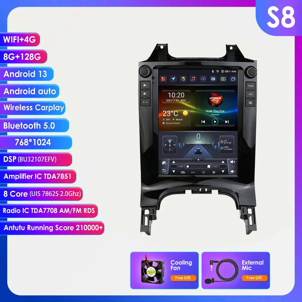 Peugeot 3008 2010-2017 9,7" Android 14 Carplay Android auto wireless wifi bt gps 4g AUTMWAX8