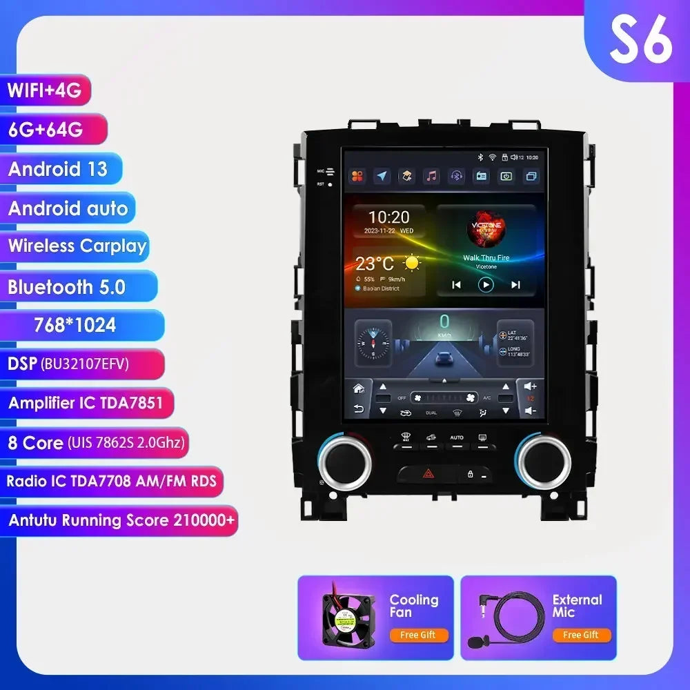 Renault Koleos Megane 4 Samsung SM6 Talisman 2017-2019 9,7" Android 14 Carplay Android auto wireless wifi bt gps 4g AUTM9IJM