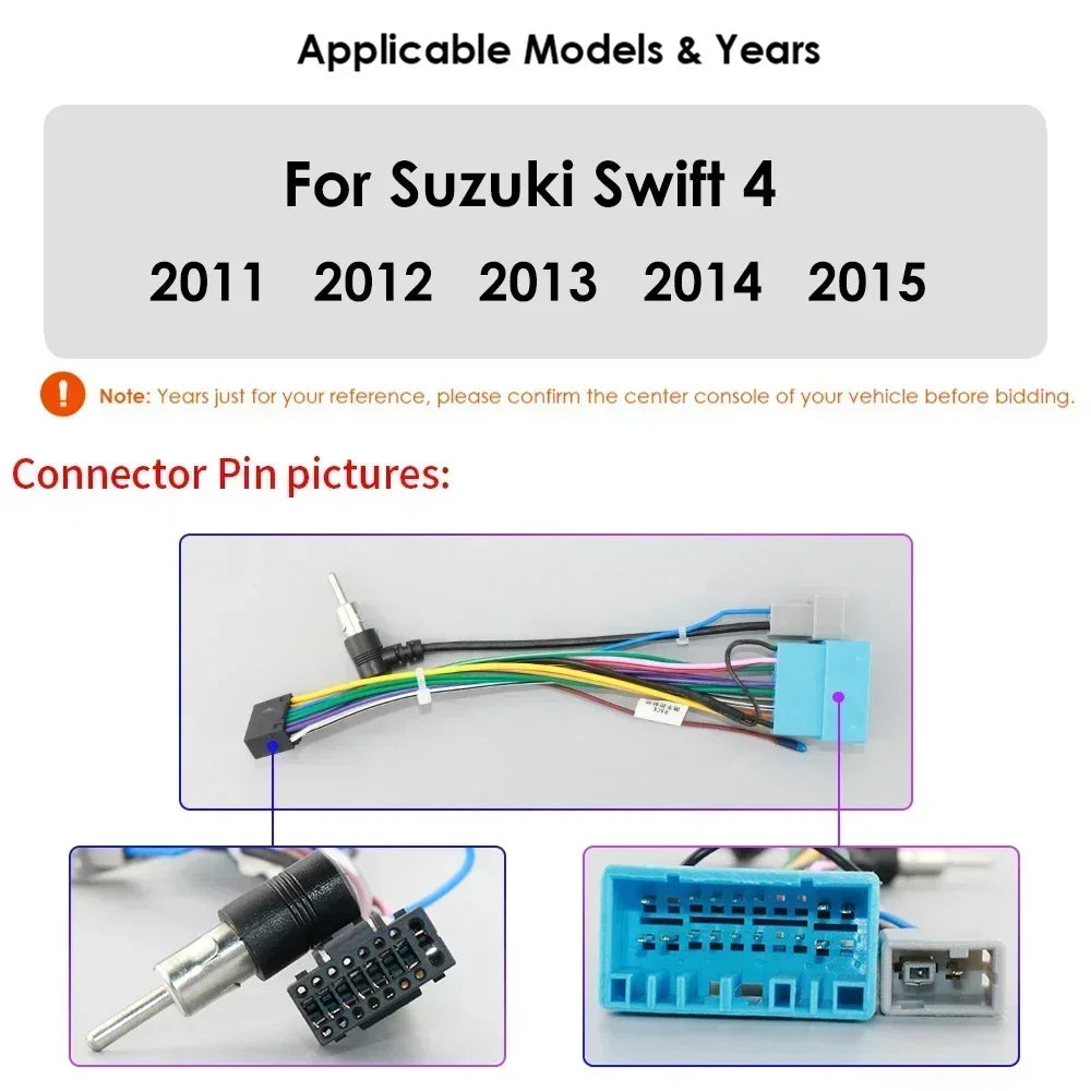 Suzuki Swift 4 2011-2015 9" Android 14 Carplay Android auto wireless wifi bt gps 4g AUTMSCNB
