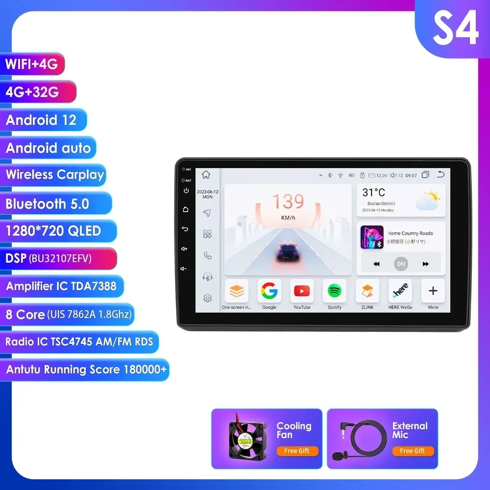 Opel Astra H Zafira B 2004-2014 9" Android 14 Carplay Android auto wireless wifi bt gps 4g AUTMKWXY