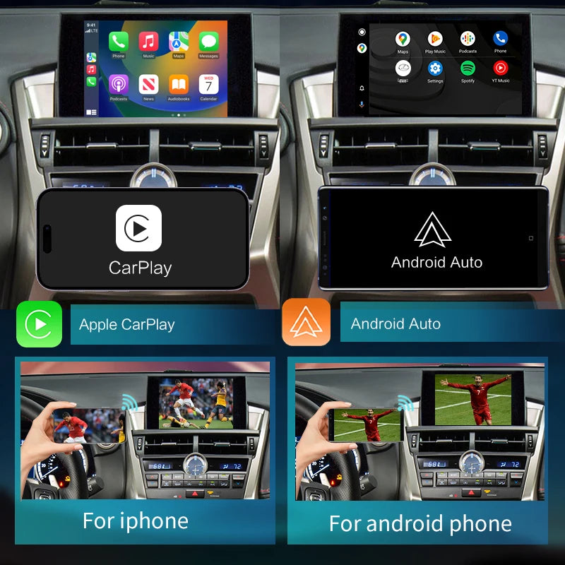 Lexus NX 2015-2021 Wireless CarPlay Android Auto Mirror Link AirPlay Navigation Maps USB AUTMLXSNX