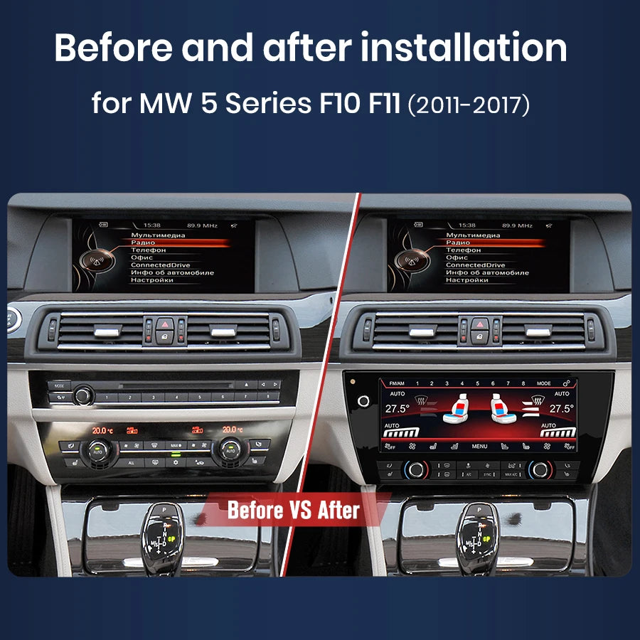 Schermo digitale touch da 10.25 " per Aria Condizionata BMW Serie 5 F10 2011-2017 Display comandi vocali AUTMRNLRSA1