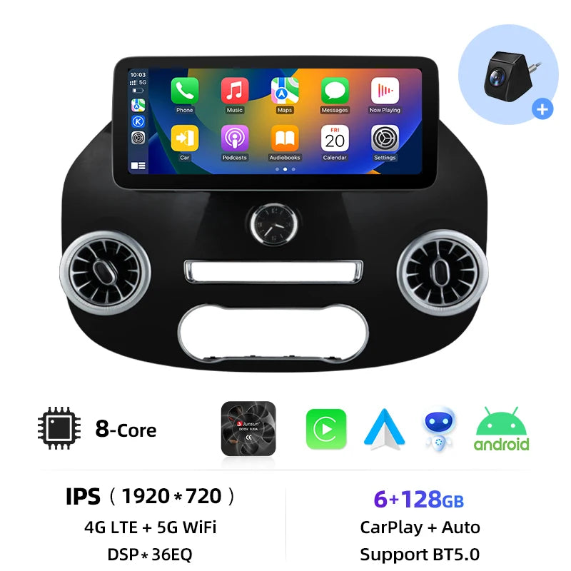 Mercedes Benz Vito W447 2014-2022 12.3" Wireless CarPlay Andorid Auto Car Radio Multimedia Intelligent System Stereo AUTMF858