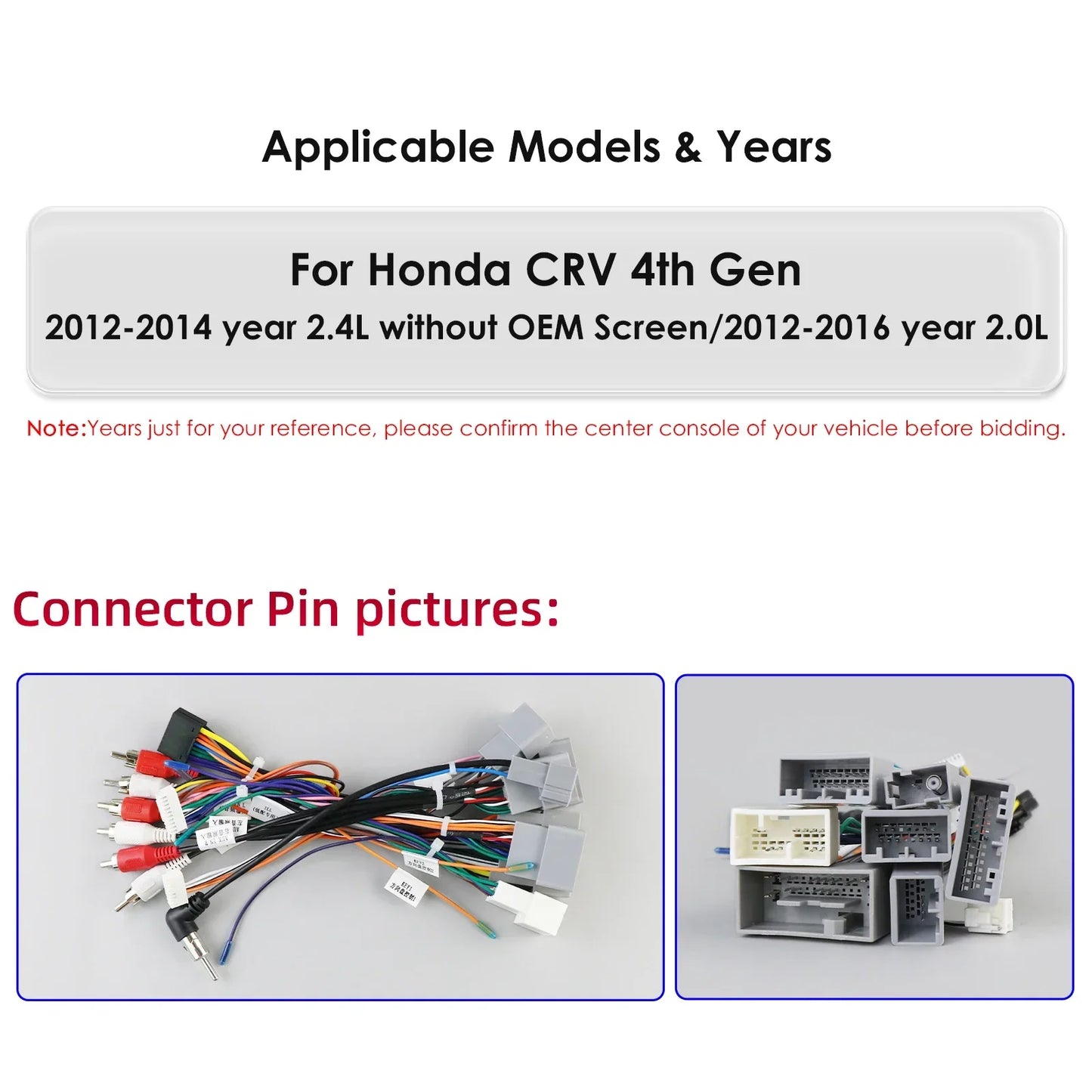 Honda CR-V 4th 2012-2016 9" Android 14 Carplay Android auto wireless wifi bt gps 4g AUTMVCRH4