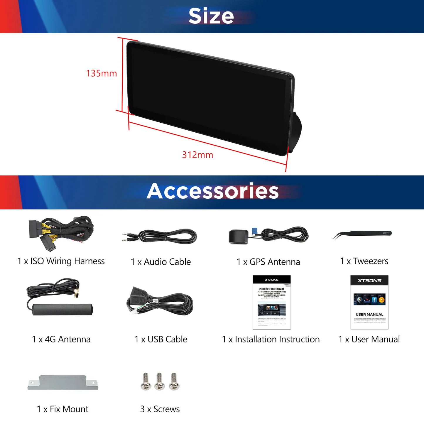 BMW 3 Series E90/91/92/93 M3 CCC/CIC 12.3'' Android 13 Car Radio 8 Core 4+64GB with 4GLTE CarPlay Android Auto DSP QLB22CIB12E92