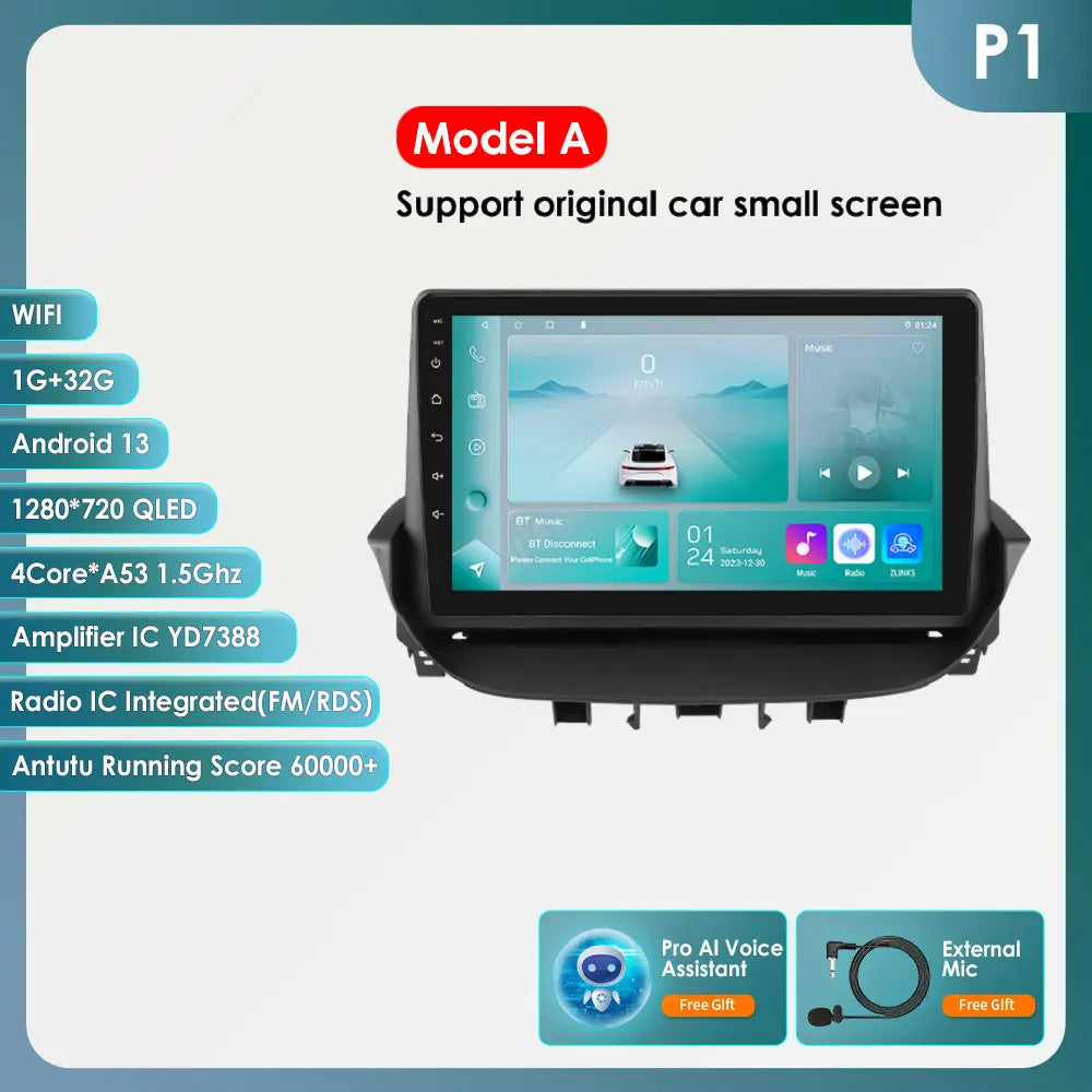 Renault Laguna 2 2001-2007 9" Android 14 Carplay Android auto wireless wifi bt gps 4g AUTMTAL9