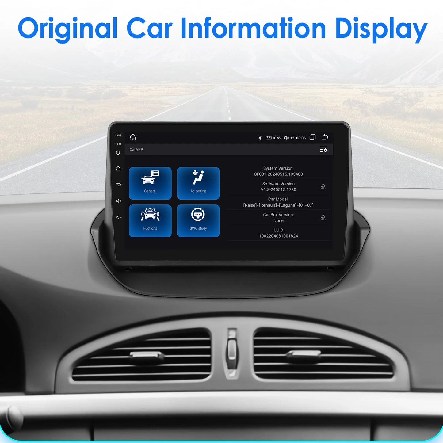 Renault Laguna 2 2001-2007 9" Android 14 Carplay Android auto wireless wifi bt gps 4g AUTMTAL9