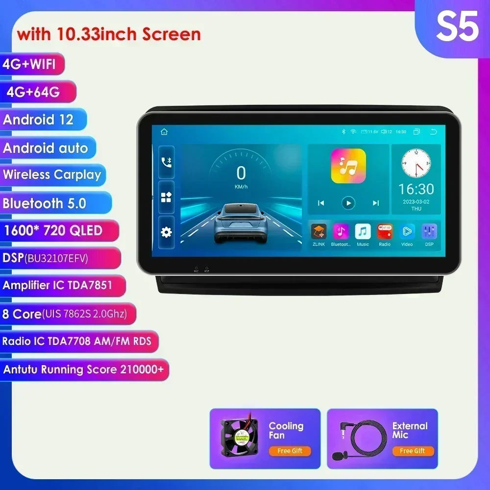 Skoda Superb 2 B6 2008 - 2015 9" Android 14 Carplay Android auto wireless wifi bt gps 4g AUTMEW7F