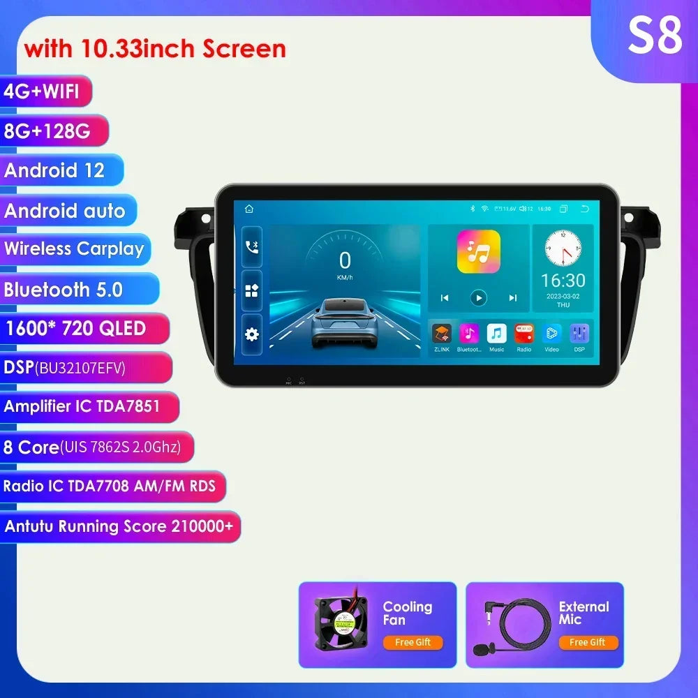 Peugeot 508 508SW 2011-2018 9" / 10,33" Android 14 Carplay Android auto wireless wifi bt gps 4g AUTM8VXQ