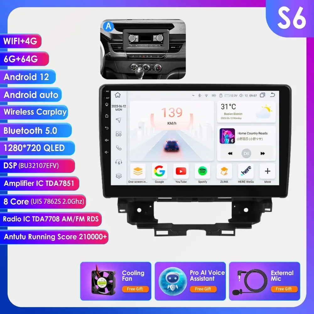 Renault Kangoo 2019-2025 9" Android 14 Carplay Android auto wireless wifi bt gps 4g AUTM4NJ5