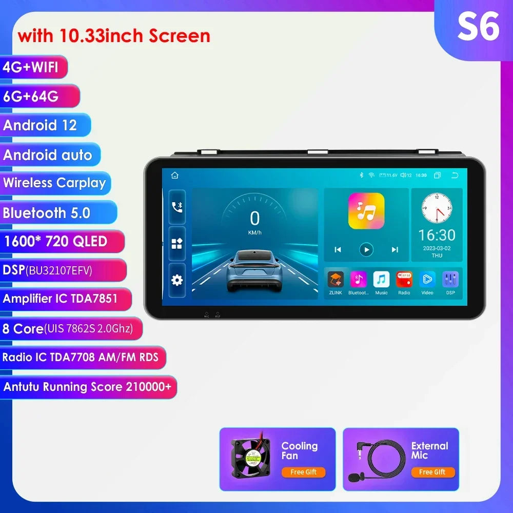 Mazda 3 2004-2009 9" / 10,33" Android 14 Carplay Android auto wireless wifi bt gps 4g AUTMZAMD3
