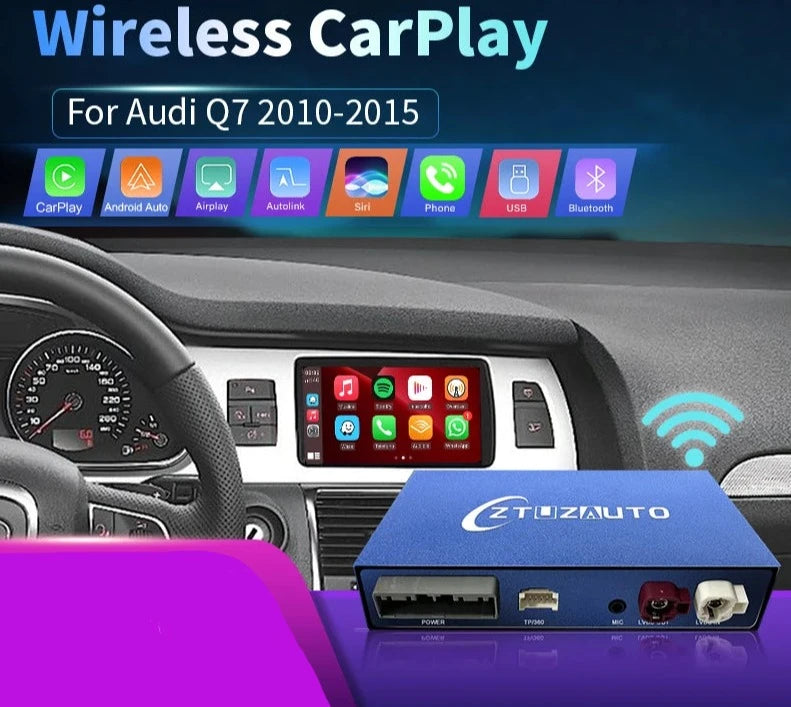 Audi Q7 2010-2015 Wireless Apple CarPlay Android Auto Mirror Link AirPlay Navigation AUTMADIQ7