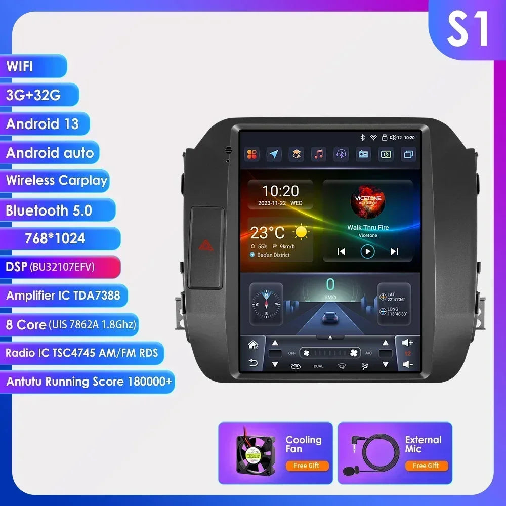 KIA Sportage 3 2010-2016 9,7" Android 14 Carplay Android auto wireless wifi bt gps 4g AUTMI8LU