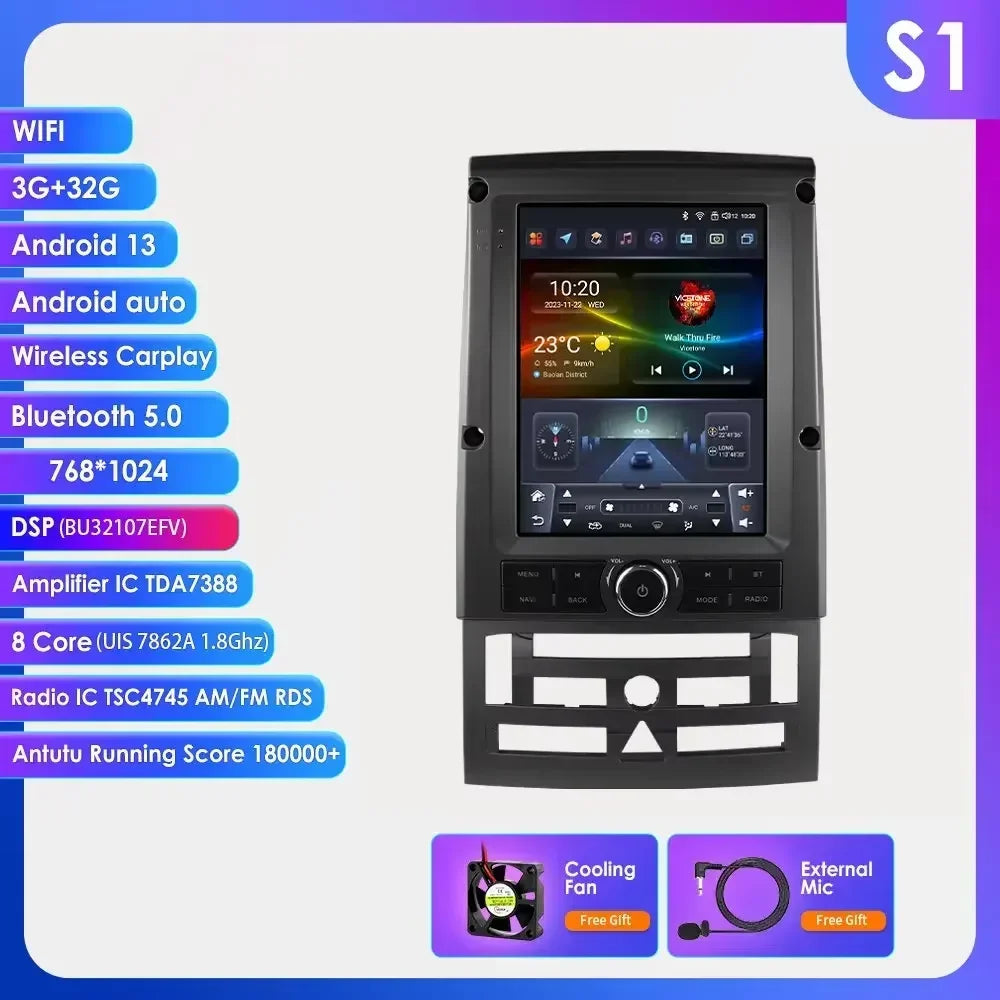 Peugeot 407 SW 2004 - 2011 9,7" Android 14 Carplay Android auto wireless wifi bt gps 4g AUTMQDUN