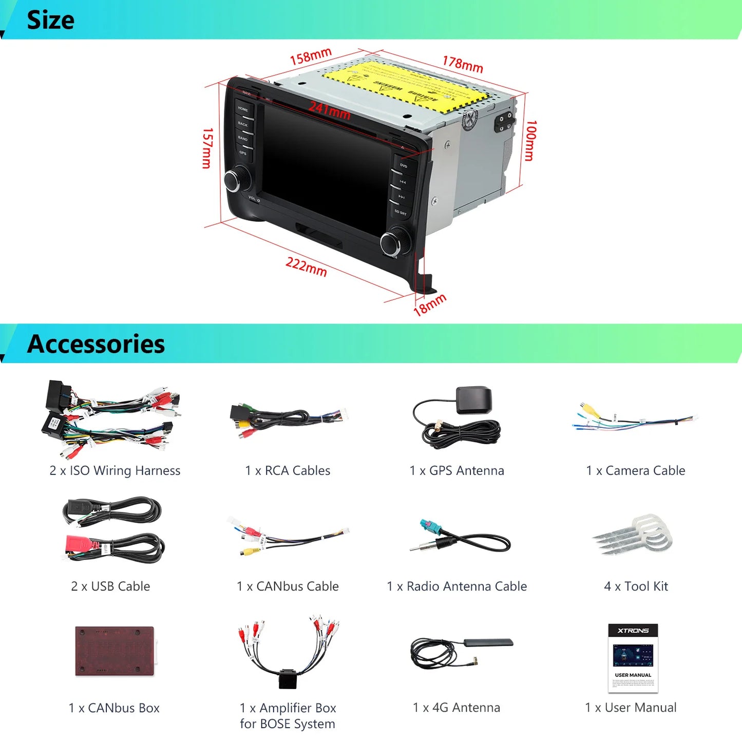 Audi TT MK2 8J 2006-2012 7" Android 13 Car Radio Car Multimedia DVD Player Built-in DSP CarPlay Android Auto 4G 4+64G IA72ATTS