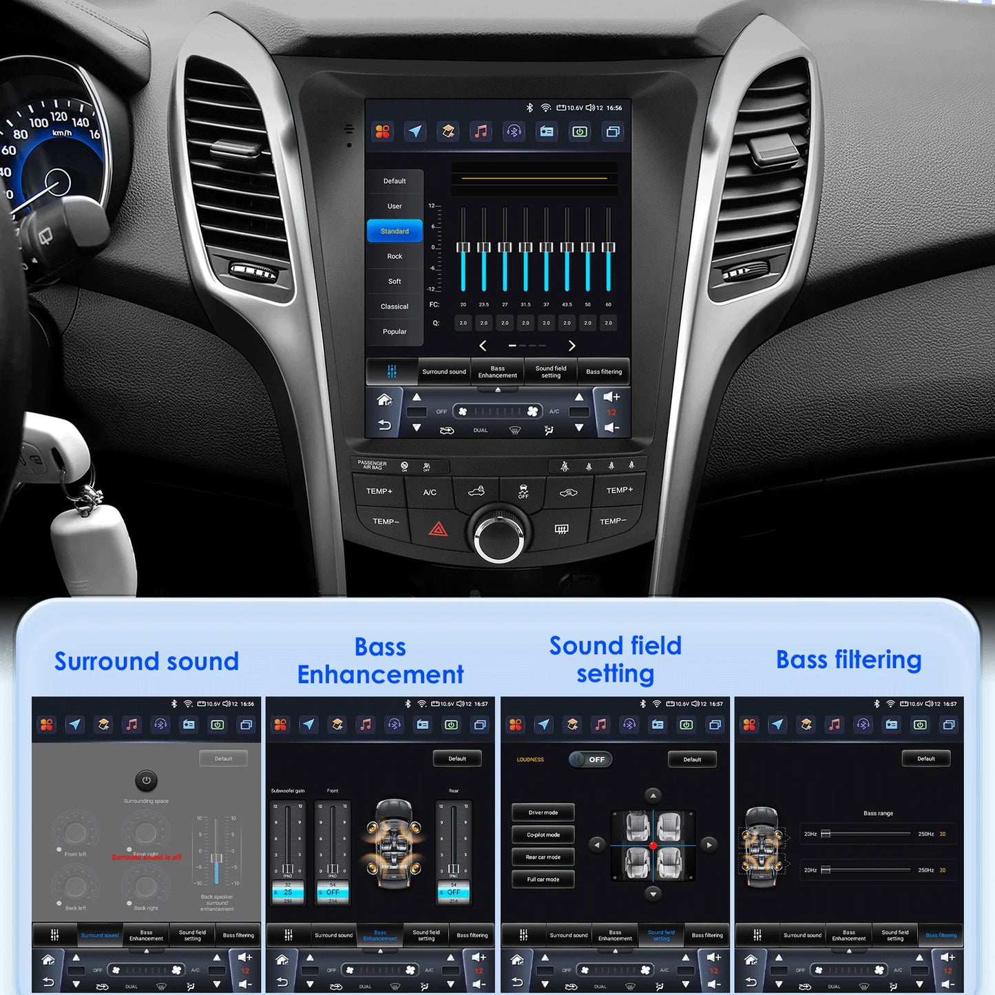 Hyundai I30 GD Elantra GT 2011 - 2017 9,7" Android 14 Carplay Android auto wireless wifi bt gps 4g AUTM26P7