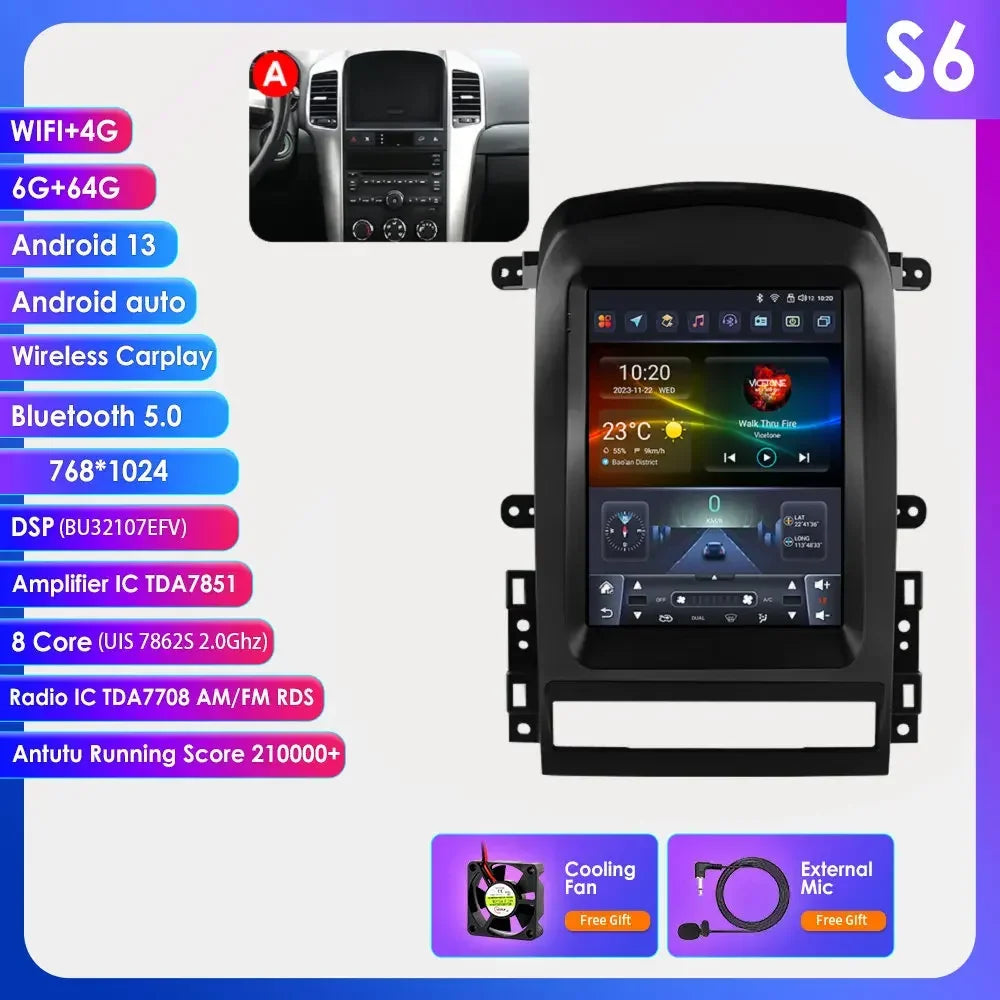 Chevrolet Captiva Sport 2006 - 2012 9,7" Android 14 Carplay Android auto wireless wifi bt gps 4g AUTMYZWN
